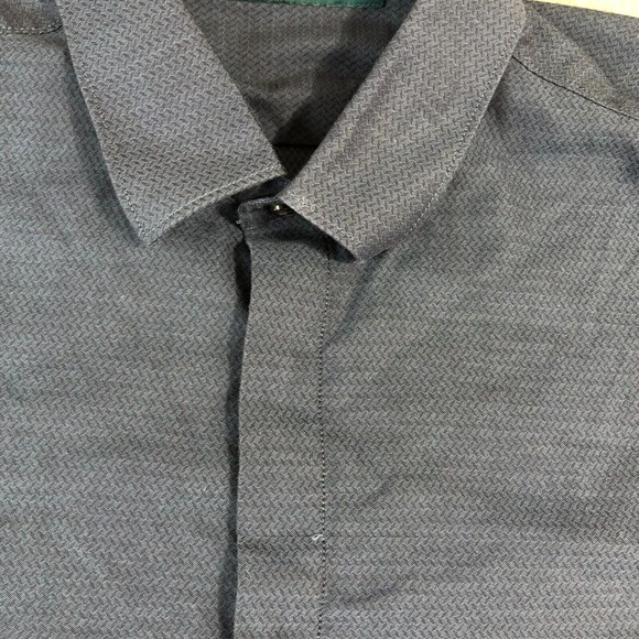 Perry Ellis Shirt Mens Large Blue Everyday Casual Preppy Classic Button Up - Picture 2 of 7